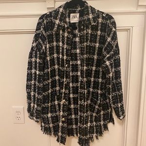 Zara Tweed Shirt Jacket ‘Shacket’